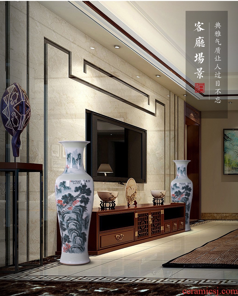 Jingdezhen ceramics of large vases, new Chinese style villa hotel hall opening custom office decoration