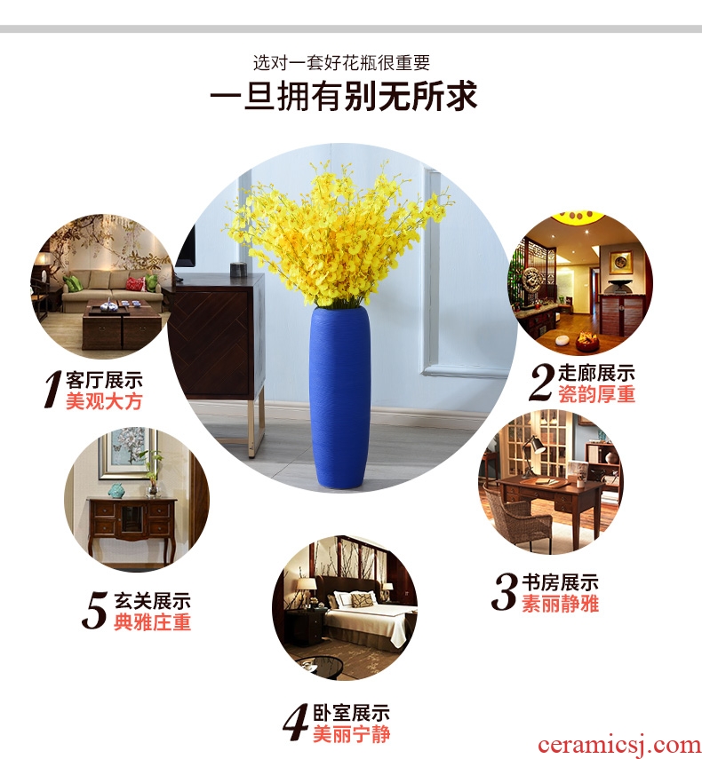 Lou qiao Jane beauty ceramic vases, large sitting room ground POTS of Europe type restoring ancient ways of creative dried flower flower implement furnishing articles