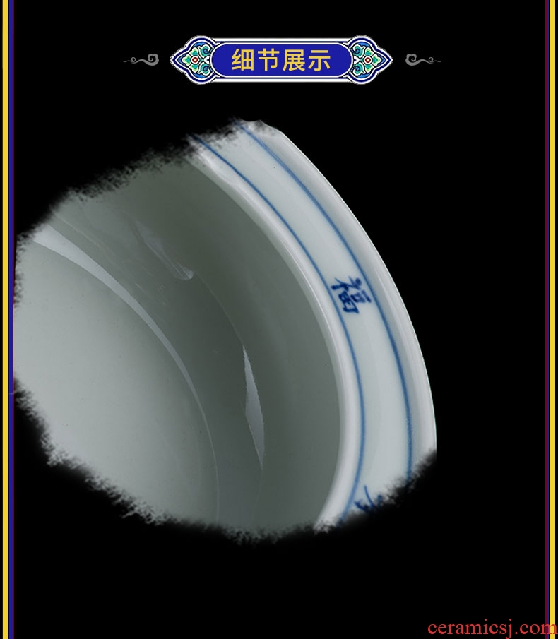 Better sealed kiln furnishing articles sitting room of blue and white porcelain jingdezhen ceramic household large porcelain ashtrays Chinese office