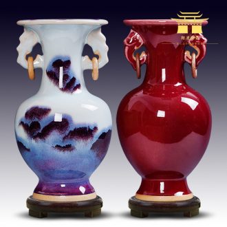 Jingdezhen ceramic vase furnishing articles flower arrangement is archaize sitting room variable jun porcelain household act the role ofing is tasted office crafts