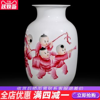 Jingdezhen ceramics hand-painted vases, flower arranging is placed five sub-ka Chinese style household act the role ofing is tasted gift sitting room