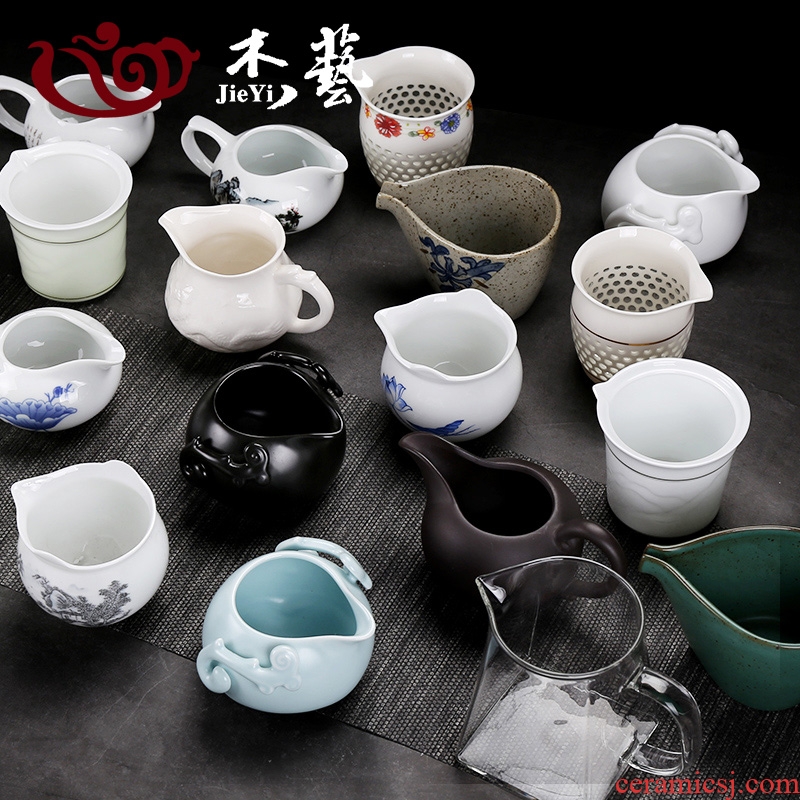 Ceramic fair mug) kung fu tea accessories violet arenaceous points of tea, tea and a cup of thickening heat-resistant glass