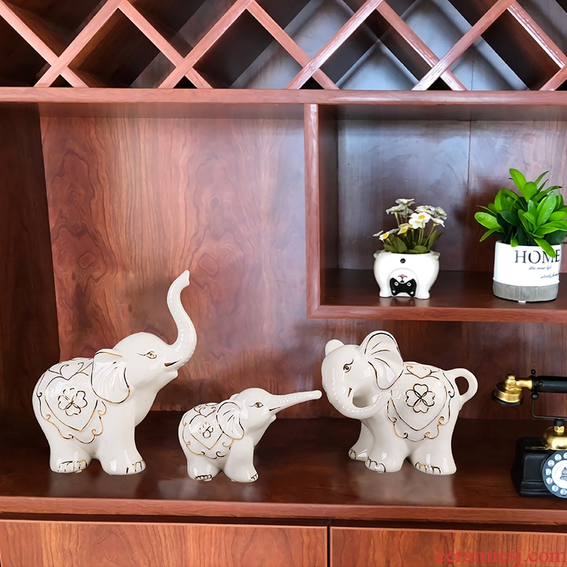 Elephant furnishing articles home decoration TV ark porch ark ceramics handicraft gift wedding present practical girlfriends