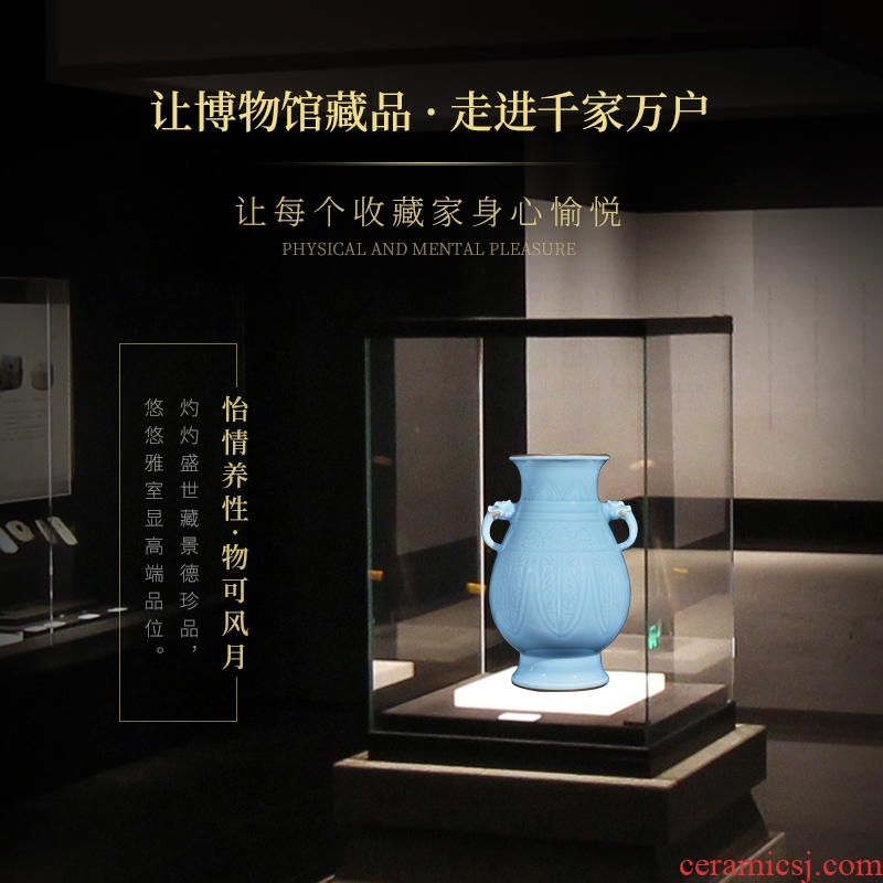 Jingdezhen ceramics imitation qing qianlong vase furnishing articles furnishing articles sitting room TV ark the collection of Chinese style household decorations