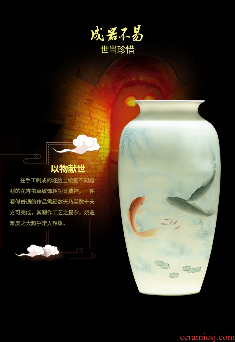 Jingdezhen ceramics vase sitting room place flower arrangement for years more than TV ark of new Chinese style household adornment ornament