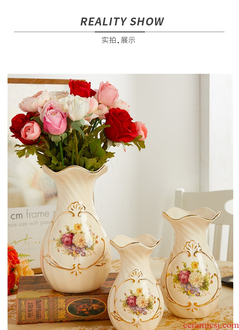 Light luxury floret bottle ceramic wine accessories furnishing articles sitting room arranging flowers all over the sky star TV ark dried flower vase