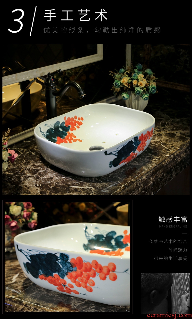 Zhao song European stage basin household oval on the sink American basin European ceramic art basin