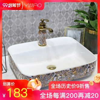 Million birds on the contemporary and contracted lavatory basin sink art ceramic face basin of household toilet washing pool