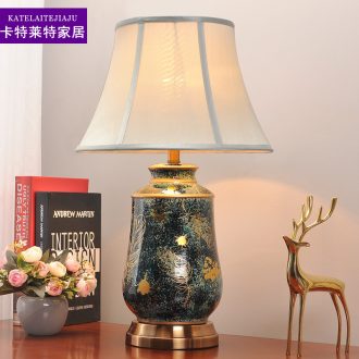 American ceramic desk lamp of bedroom the head of a bed European contemporary and contracted creative study home sitting room sweet household lamps and lanterns