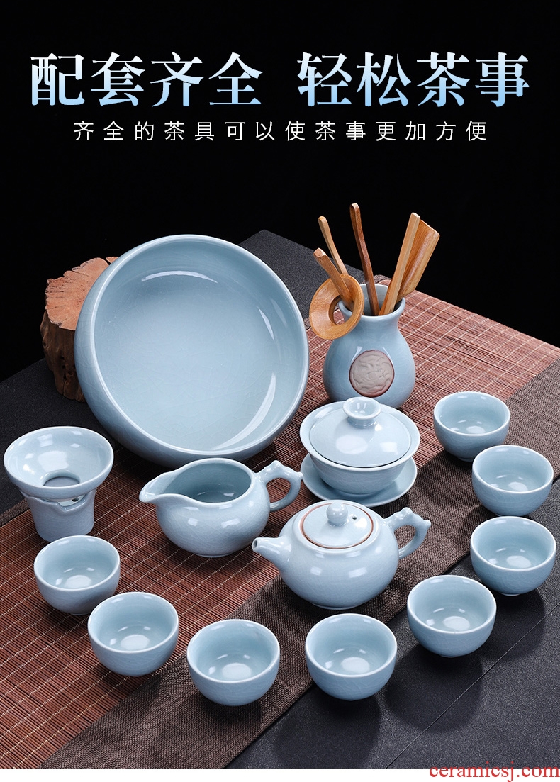 St to hide your kiln ceramic kung fu tea set household contracted the whole teapot tea tea tea cups