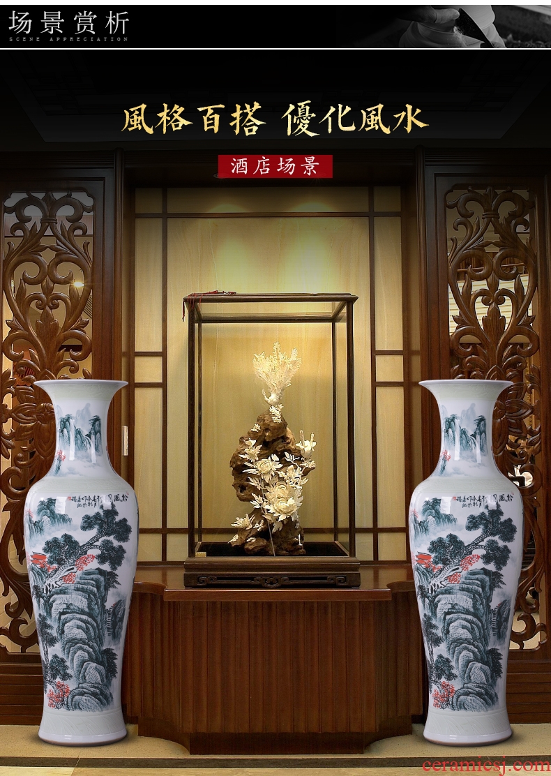 Jingdezhen ceramics of large vases, new Chinese style villa hotel hall opening custom office decoration