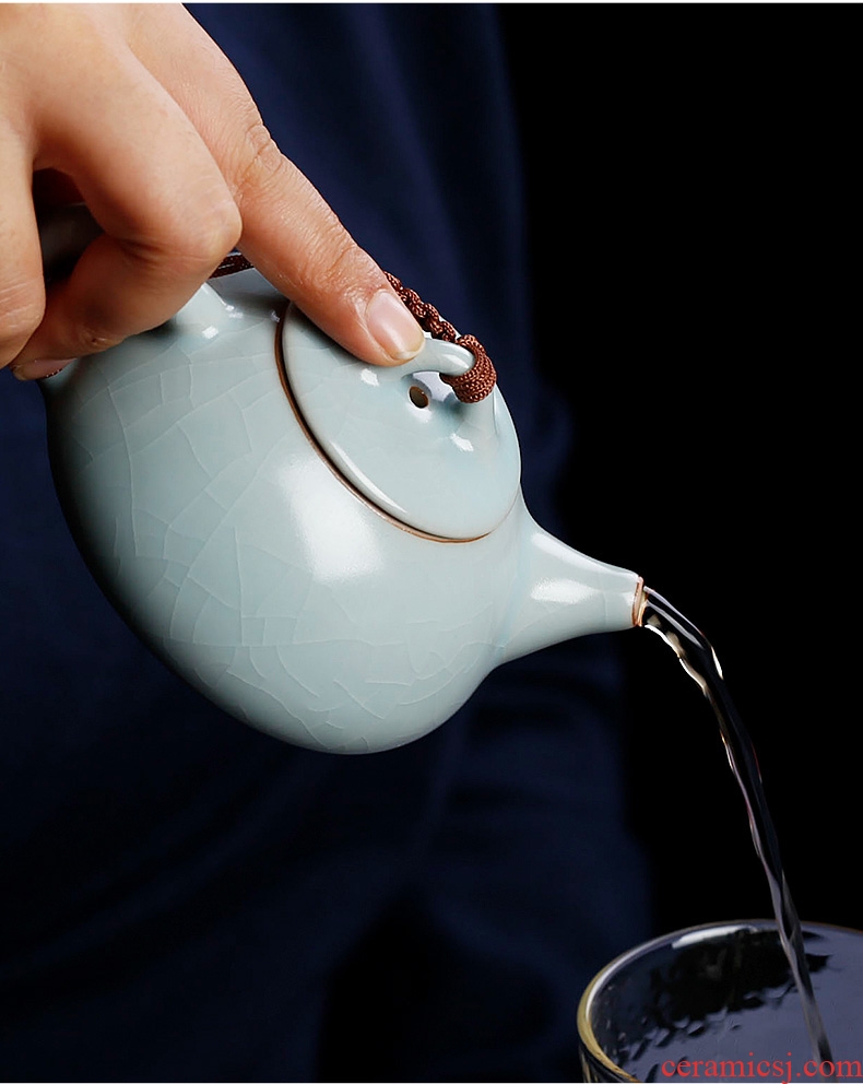 Tea seed your kiln teapot slicing can be a single small pot of ice to crack glaze ceramic teapot your porcelain kung fu tea set stone gourd ladle pot