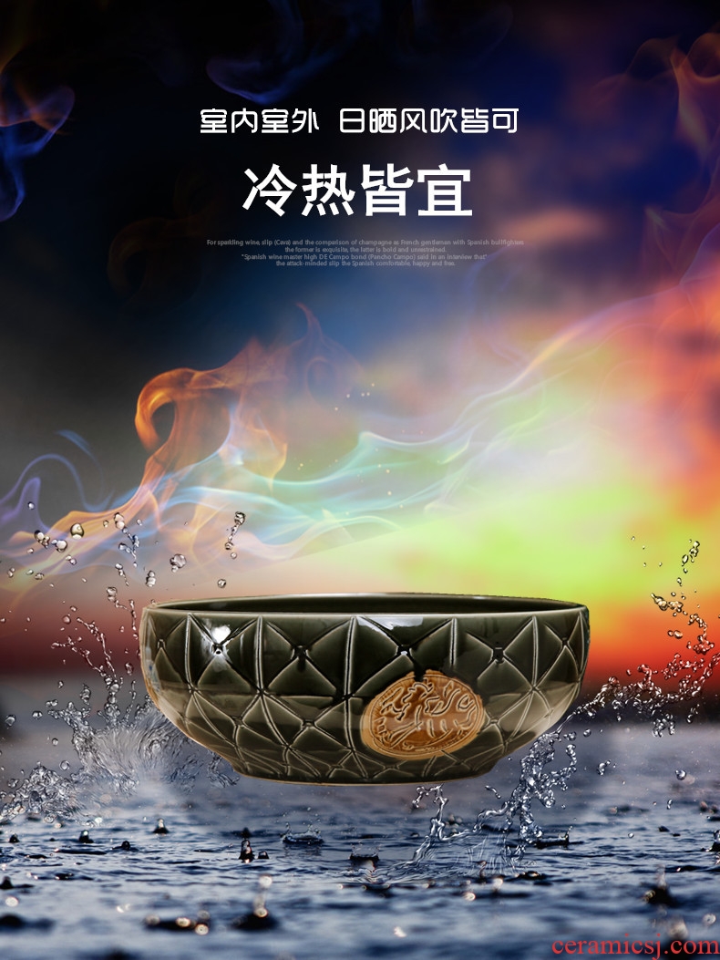 Restoring ancient ways of song dynasty ceramic art stage basin large round lavatory toilet lavabo creative household balcony