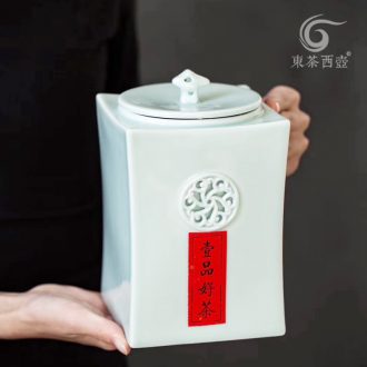 East west pot of ceramic tea caddy gift boxes of creative personality fashion one big POTS sealed cans moistureproof