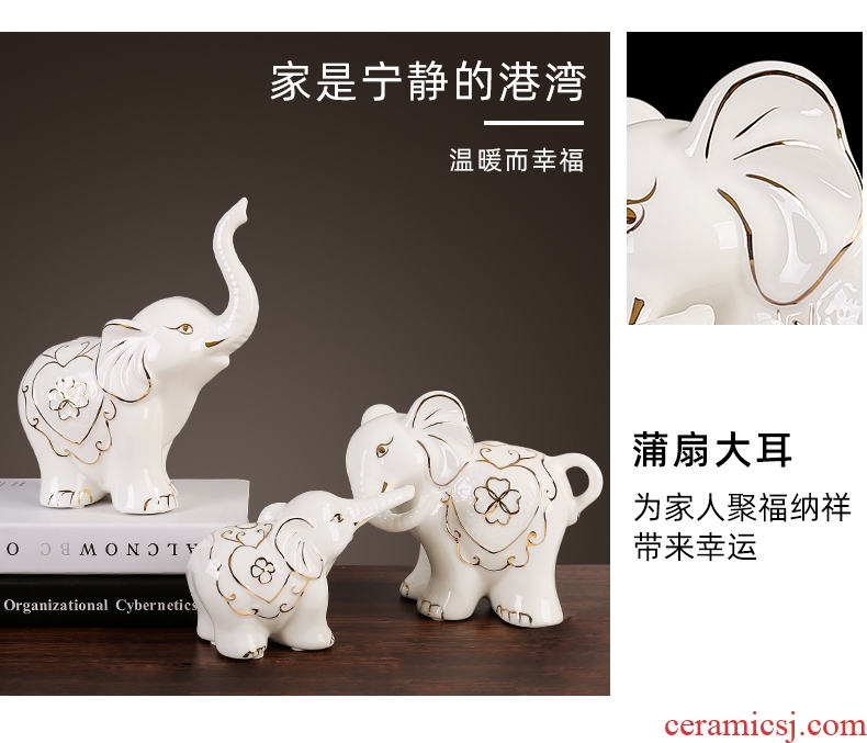 Elephant furnishing articles home decoration TV ark porch ark ceramics handicraft gift wedding present practical girlfriends