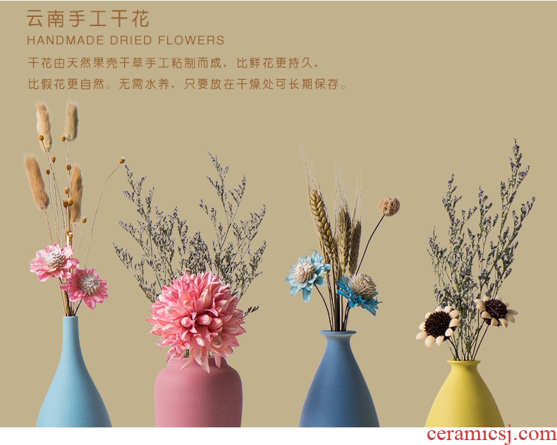 Nordic floret bottle decoration furnishing articles dried flower flower arranging ceramic table sitting room TV ark contracted creative home furnishings