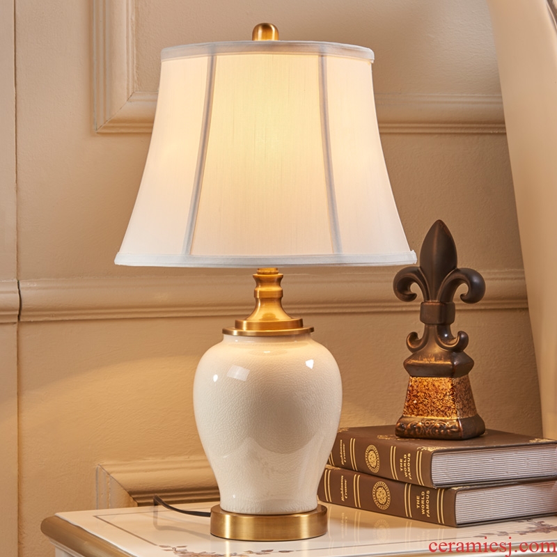 American ceramic desk lamp bedside lamp sitting room bedroom warmth to restore ancient ways the study American country desk lamp