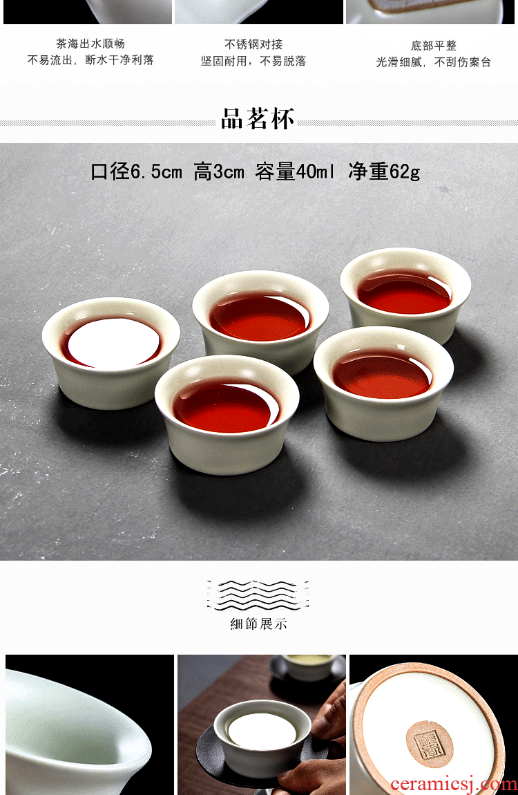 Jingdezhen your kiln tea set ceramic tea set meal side of a complete set of pot of sifang teapot can keep open piece of 6 people