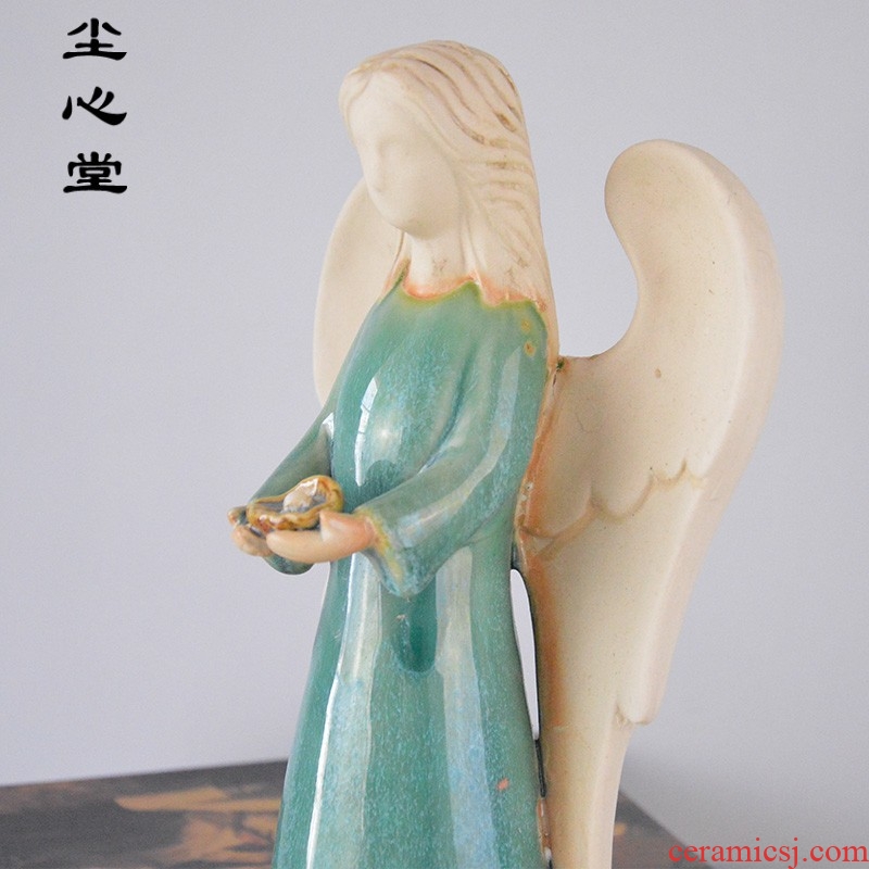 Dust heart treasure ceramic glaze Notre Dame furnishing articles angel Cupid Christian church Jesus