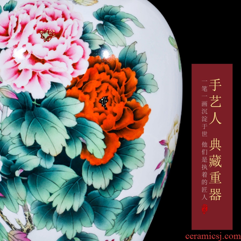 Jingdezhen ceramics hand-painted ceramic vases, flower arranging the sitting room the bedroom decorate new Chinese style wedding handicraft furnishing articles