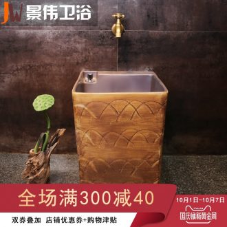 Mop pool large ceramic wash mop pool toilet mop pool square balcony mop basin water automatically