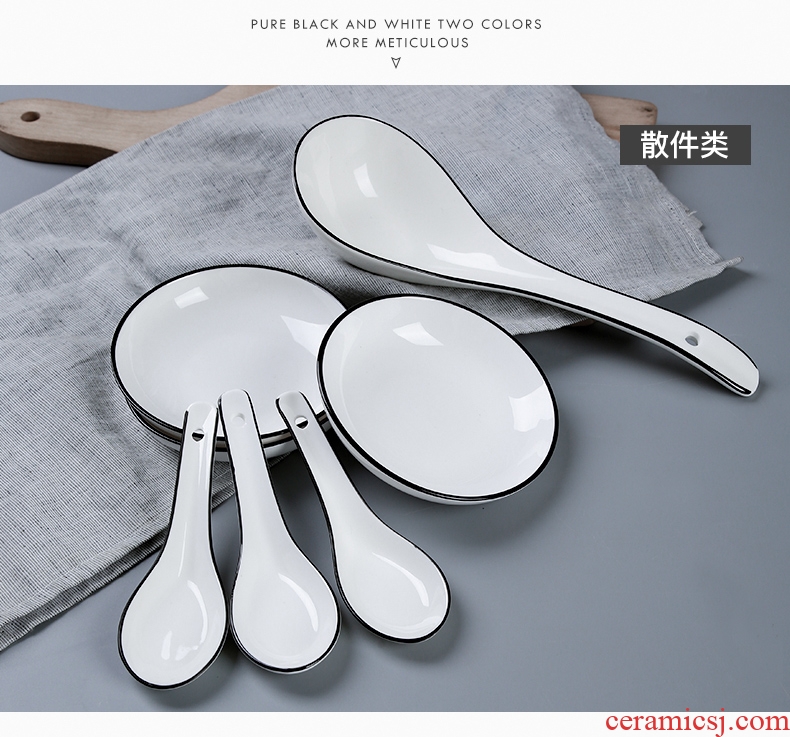 [directly] Japanese household ceramic dishes bone plate plate plate to eat bread and butter plate suit half xiao
