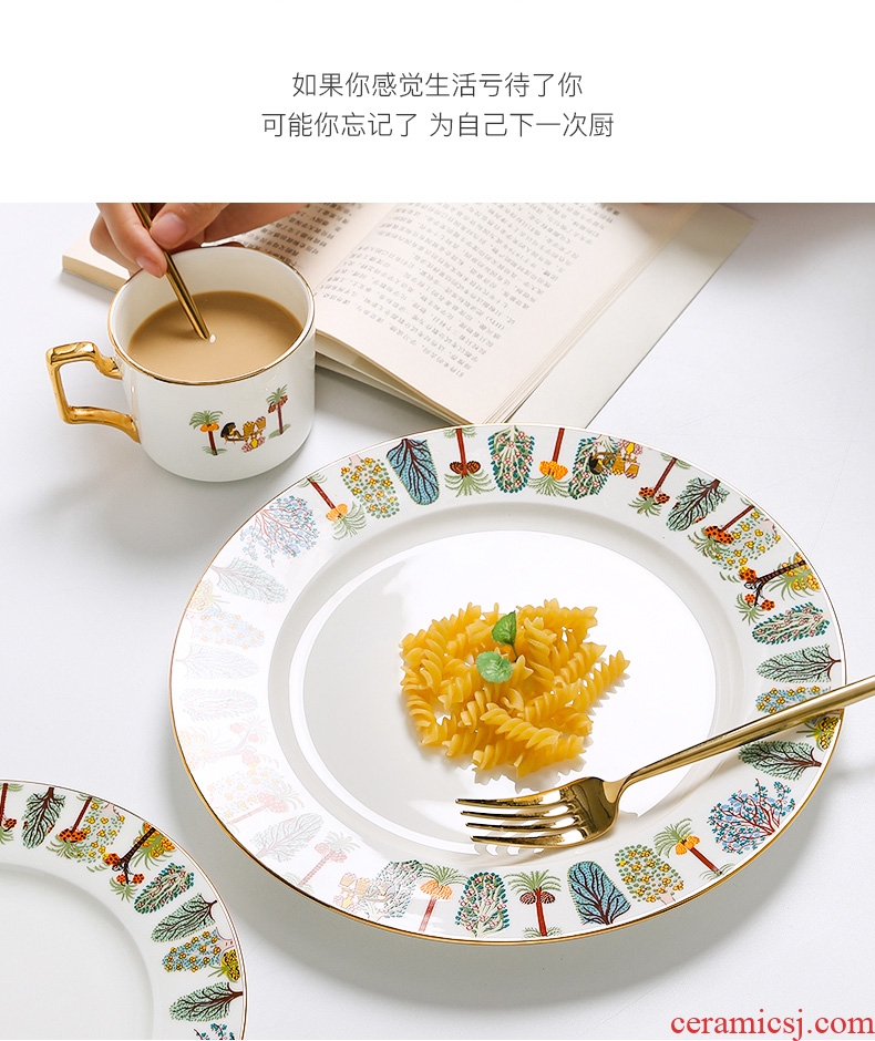 The British museum cooperation European ceramic one person eat western-style food tableware suit creative phnom penh household steak dishes