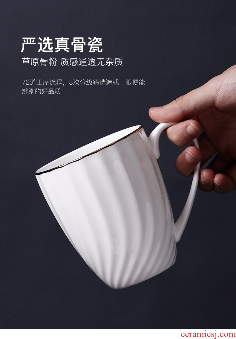 Phnom penh bone porcelain ceramic mugs contracted creative office drink a cup of household xuan month couple coffee cup