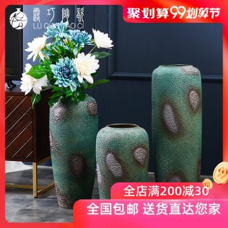 Lou qiao jingdezhen ceramic big vase furnishing articles sitting room Europe type restoring ancient ways large landing simulation flower bottle