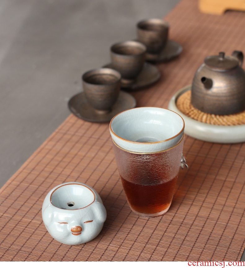 YanXiang fang your kiln lovely pig hot ceramic tea filters) filter tea accessories