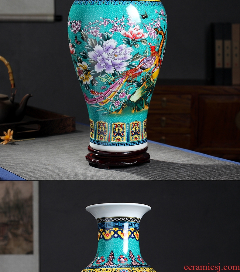 Archaize yongzheng vases furnishing articles of jingdezhen ceramic home flower arranging office sitting room adornment porcelain arts and crafts