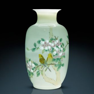 Jingdezhen ceramics master hand knife clay powder enamel vase Chinese sitting room adornment penjing collection gifts