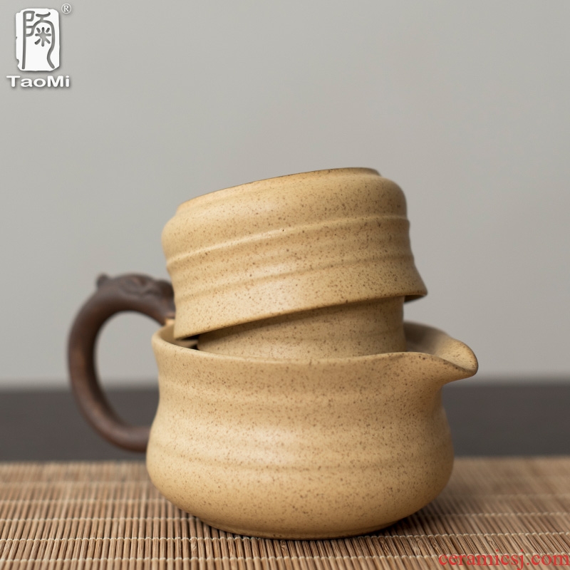 Tao fan crack cup travel tea set suit portable coarse restoring ancient ways now pot of a cup of tea cup Japanese ceramic teapot
