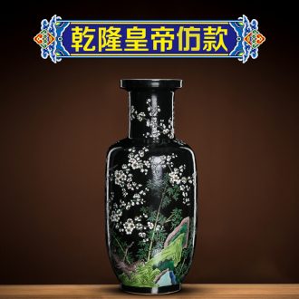 Better sealed kiln jingdezhen ceramic vases, new Chinese style furnishing articles retro nostalgia show bottles of rich ancient frame the sitting room is black