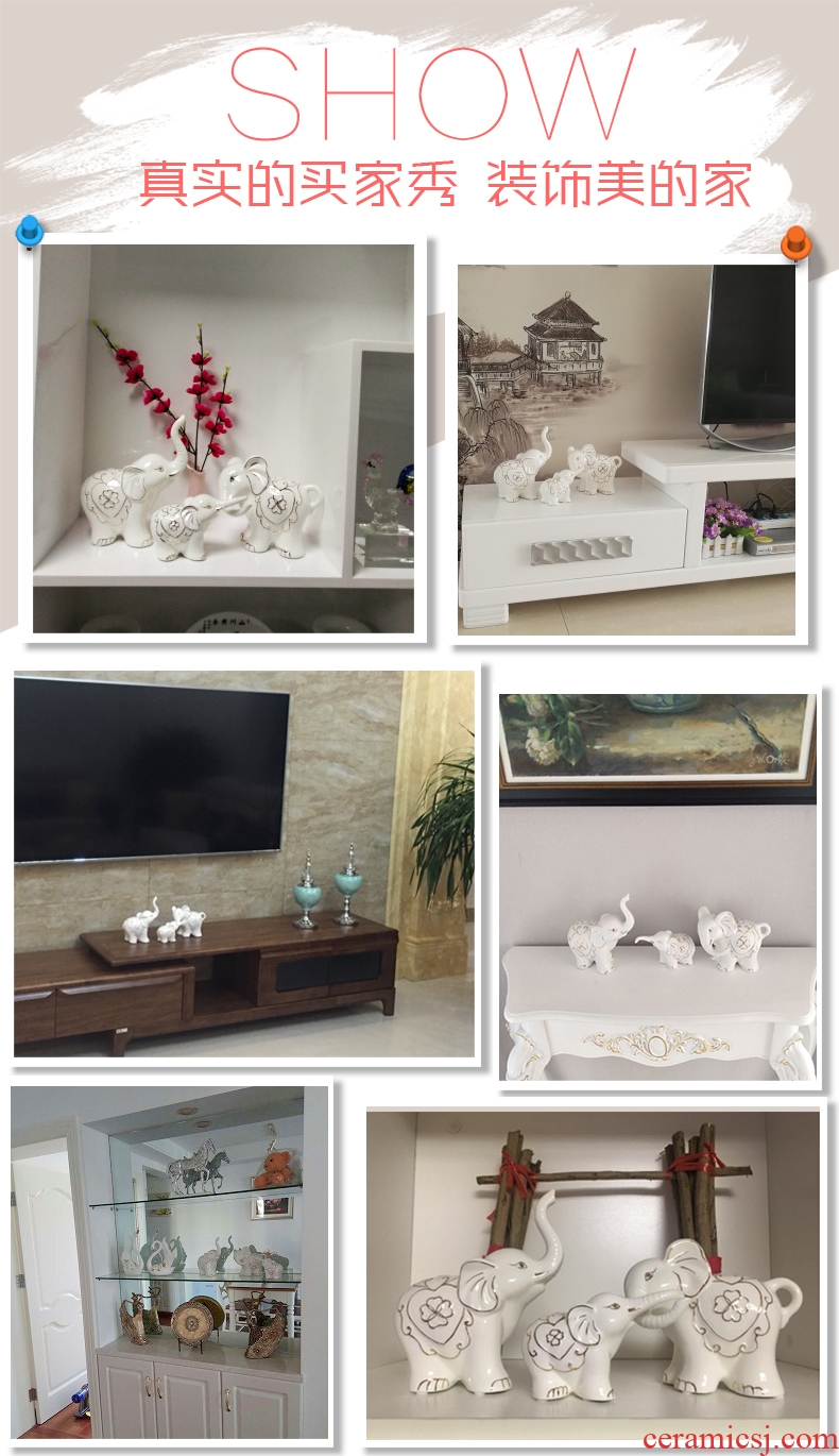 Elephant furnishing articles home decoration TV ark porch ark ceramics handicraft gift wedding present practical girlfriends