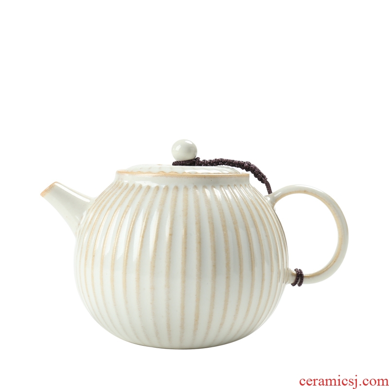 Salt is good source for ceramic household Japanese cooking tea teapot pumpkin pot gift box single pot teapot with a gift