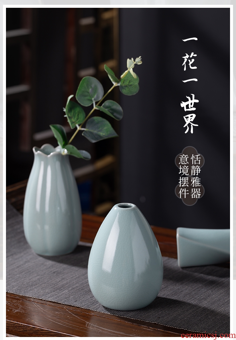 , your kiln cyan porcelain vase day contemporary and contracted flower ware jingdezhen tea flower decorations accessories