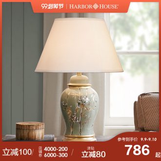 Booking 9.20 HarborHouse bedroom desk lamp bedside lamp hand-painted ceramic flower adornment lamps and lanterns is Allston