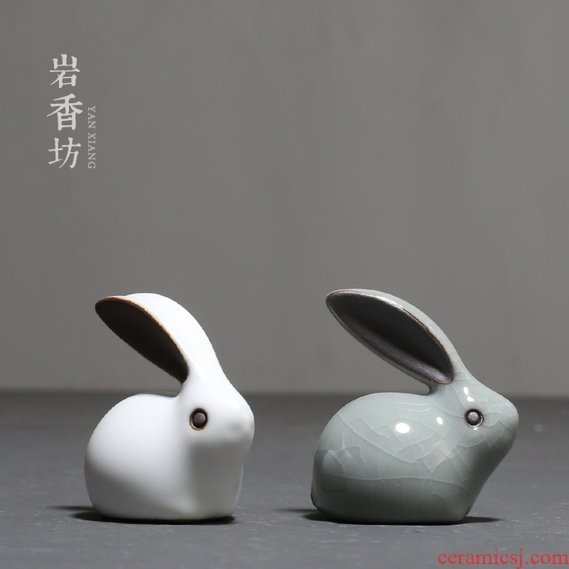 YanXiang fang your kiln cute little rabbit kunfu tea tea pet ceramics play furnishing articles home accessories