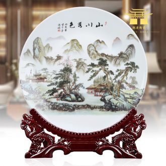 14 inches large ceramics hang dish plate decoration plate sit plate plate decoration creative home furnishing articles arts and crafts