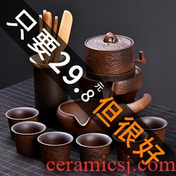 Gorgeous young coarse pottery violet arenaceous caddy small ceramic tea pot POTS of tea box packing box household utensils