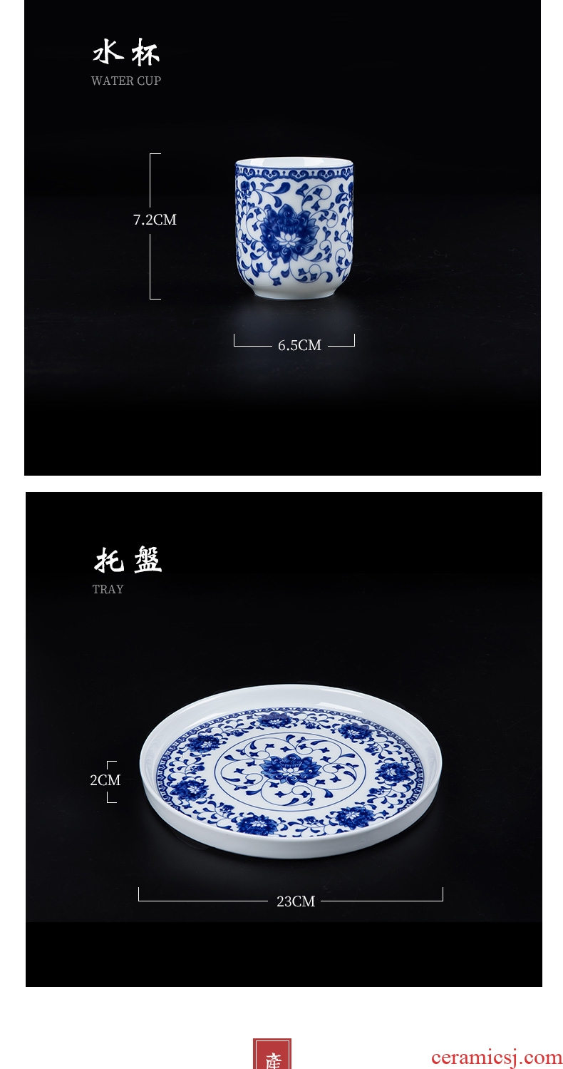 Jingdezhen ceramic teapot cool household girder kettle pot teapot high-capacity old large cold suit kettle