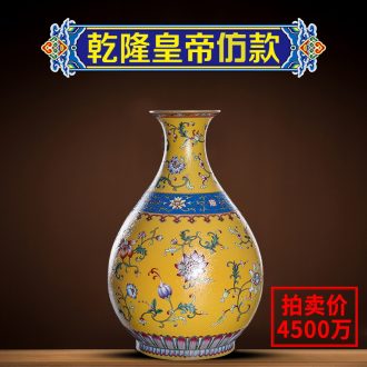 Ning floret bottle sealed kiln furnishing articles the sitting room is blue and white porcelain of jingdezhen ceramics porcelain enamel rich ancient frame home decoration