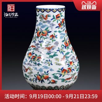 Jingdezhen ceramics imitation qing yongzheng jubilee ShouFuLu Chinese bottle vase sitting room porch home furnishing articles