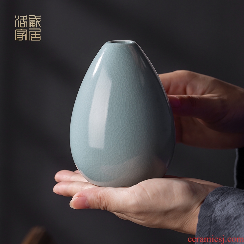 , your kiln cyan porcelain vase day contemporary and contracted flower ware jingdezhen tea flower decorations accessories