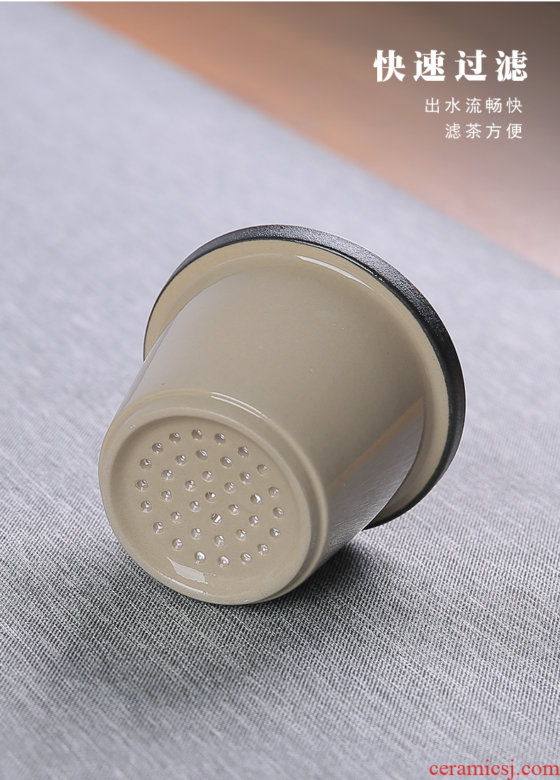 Ceramic filter tea cup tea cups to separate office cup home mark cup drink cup cup custom LOGO