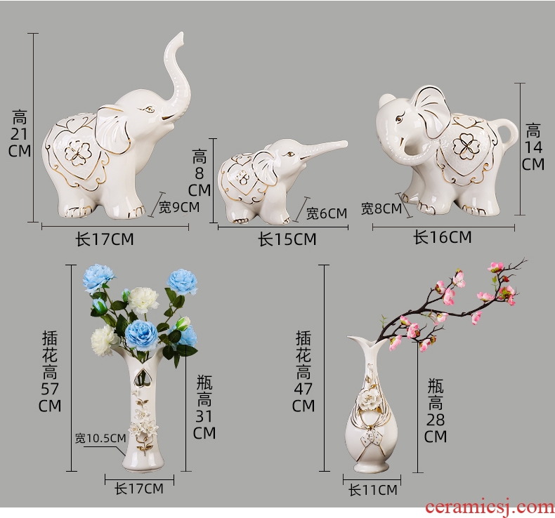 Elephant furnishing articles home decoration TV ark porch ark ceramics handicraft gift wedding present practical girlfriends