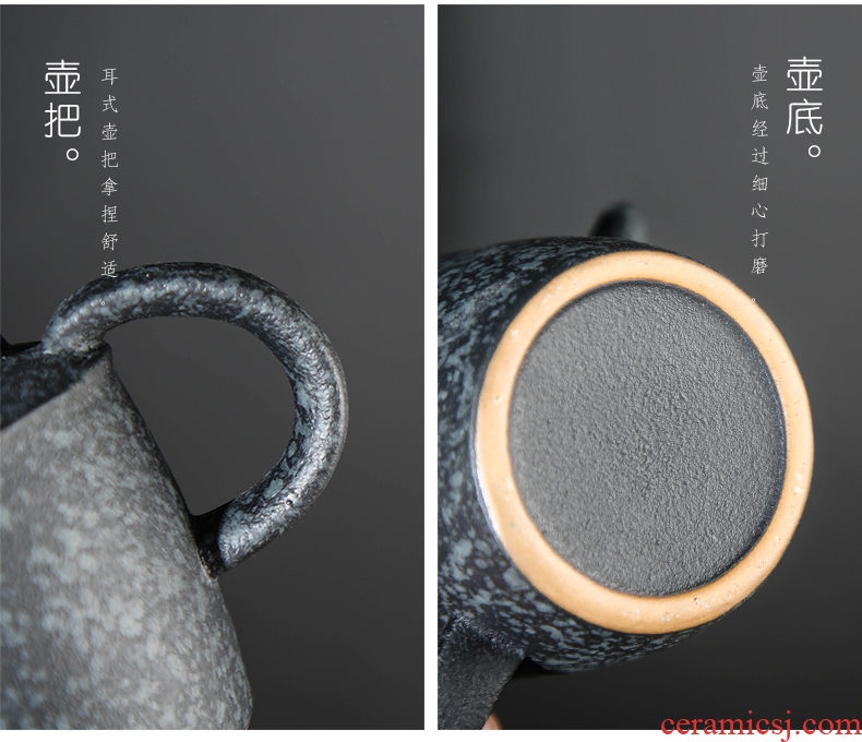Bo yiu imitation stone ceramic teapot single pot of household kung fu tea set of filter tea Japanese hand put the pot of the teapot