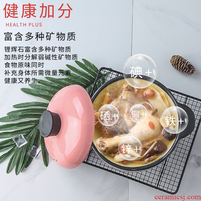 Small ceramic casserole stew pot of porridge with household health casserole high-temperature gas flame soup rice rice noodle simmering