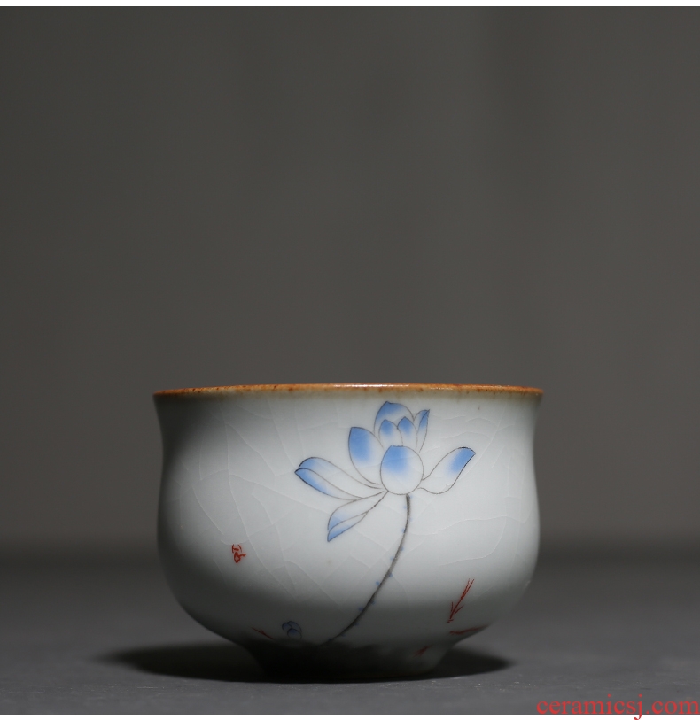 YanXiang lane which open the slice your kiln sample tea cup ceramic kung fu tea set persimmon cup single cup home restoring ancient ways